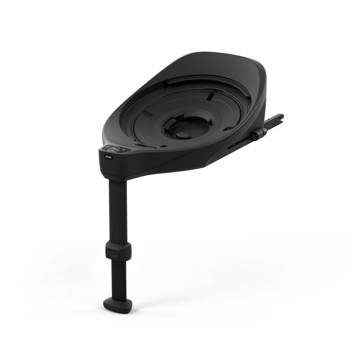 Cybex base s isofix base in black with swivel feature and LED indicators.