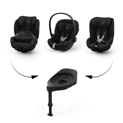 Cybex base s isofix base in black with swivel feature and LED indicators.