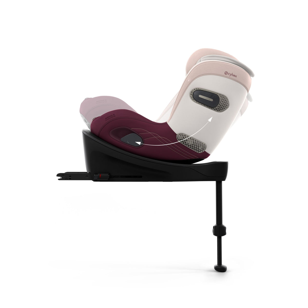 Cybex Sirona S car seat without base, in quartz pink style colour way.