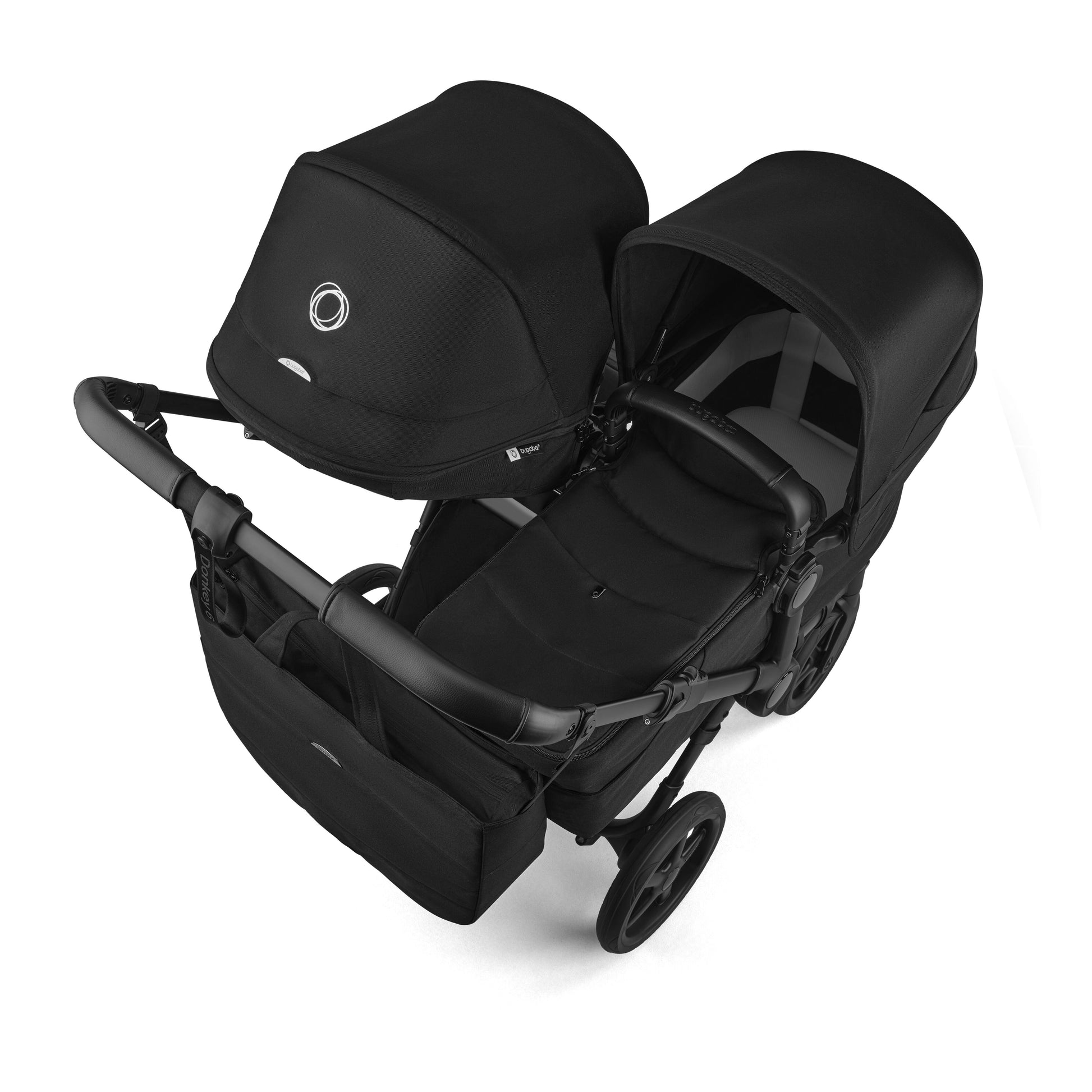 Bugaboo Donkey 6 double pushchair in heritage black colour.