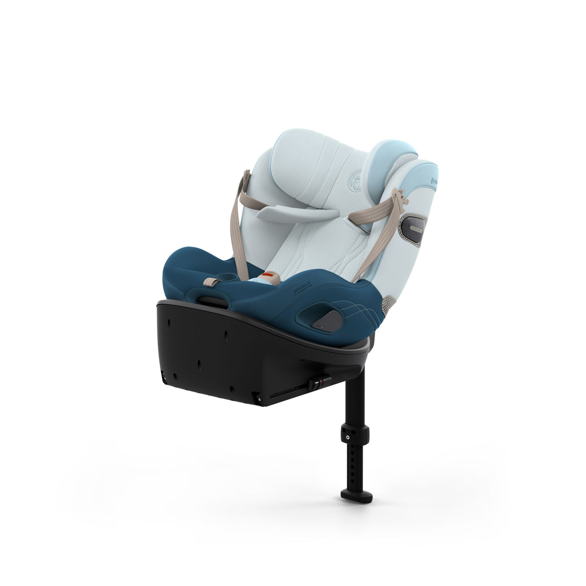 Cybex sirona Si swivel car seat complete with isofix base in opal blue style colour.