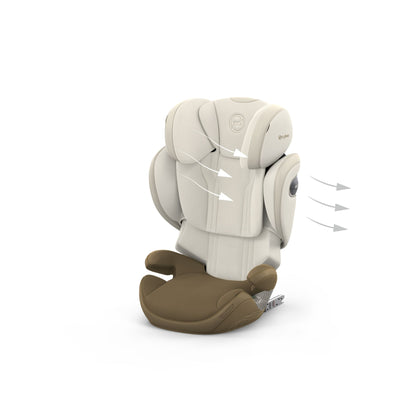 Cybex solution s high back child car seat in  jade green style colour.