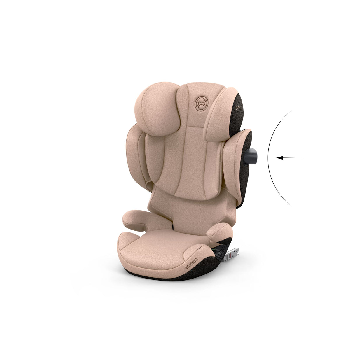 Cybex solution s high back child car seat in cozy beige colour.