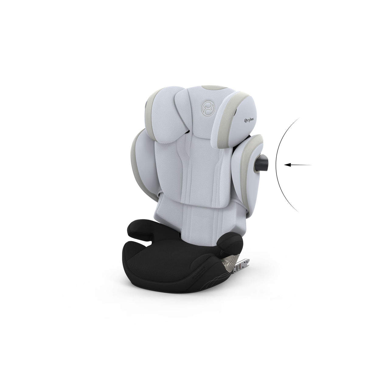 Cybex solution s high back child car seat in  misty grey style colour.