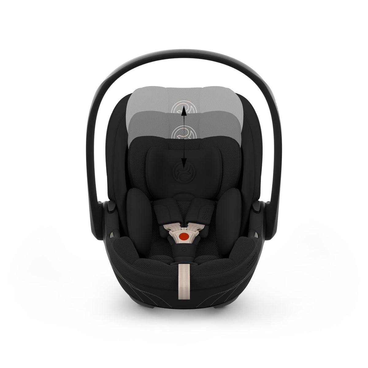 Cybex cloud s car seat in sepia black colour, with recline function.