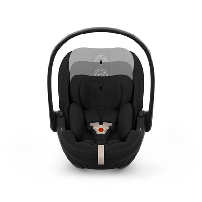 Cybex cloud s car seat in sepia black colour, with recline function.