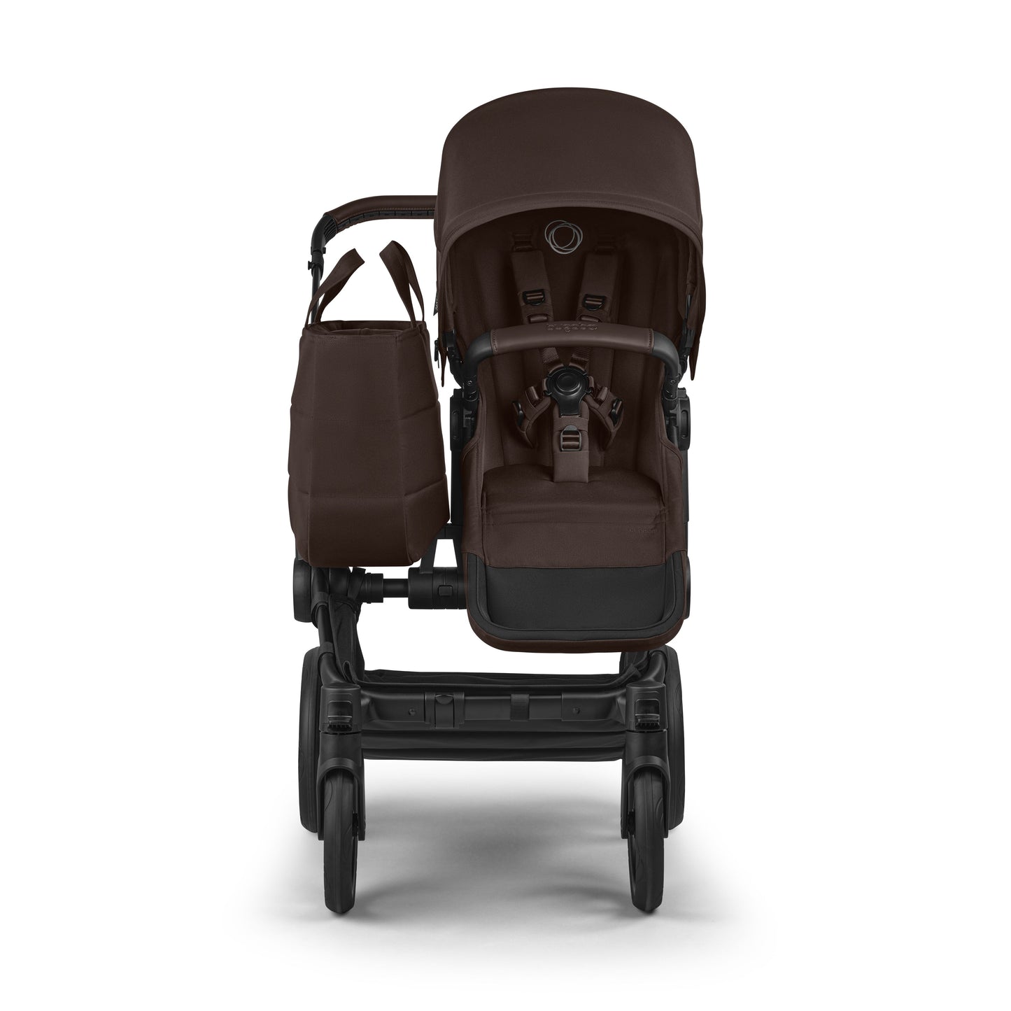 Bugaboo Donkey 6 pushchair single mode in cocoa brown colour.