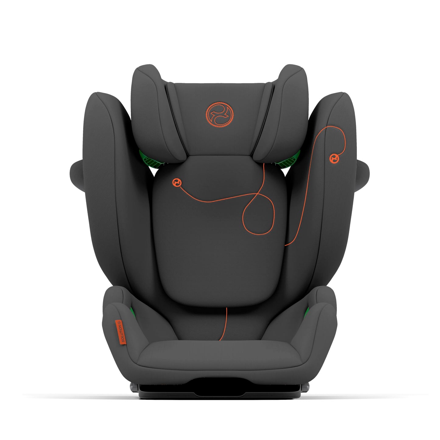 The Solution G car seat in lava grey, showcasing its design.