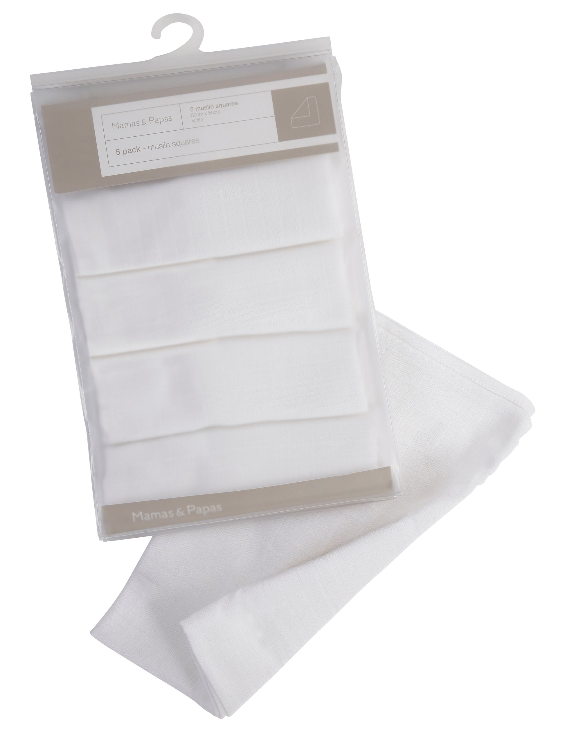 Muslin Squares White - 5 Pack