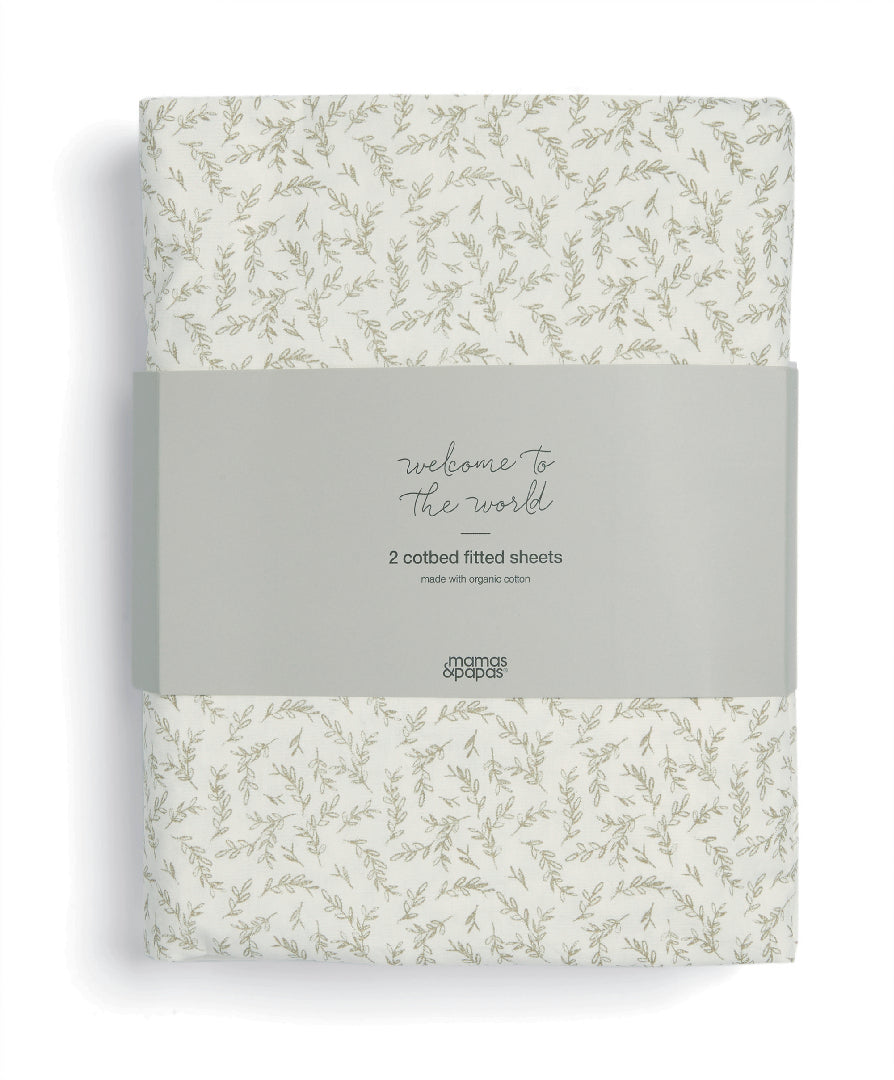 Mamas & Papas Cotbed Fitted Sheets SEEDING