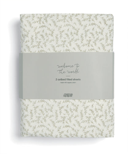 Mamas & Papas Cotbed Fitted Sheets SEEDING