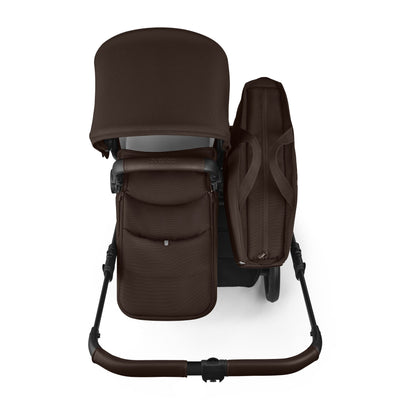 Bugaboo Donkey 6 pushchair single mode in cocoa brown colour.