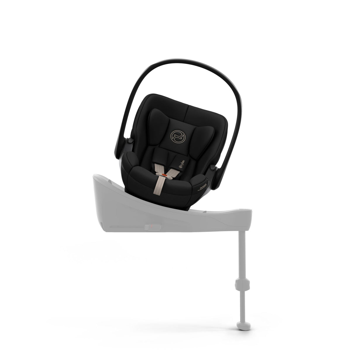 Cybex cloud s car seat in sepia black comfort colour, with recline function.