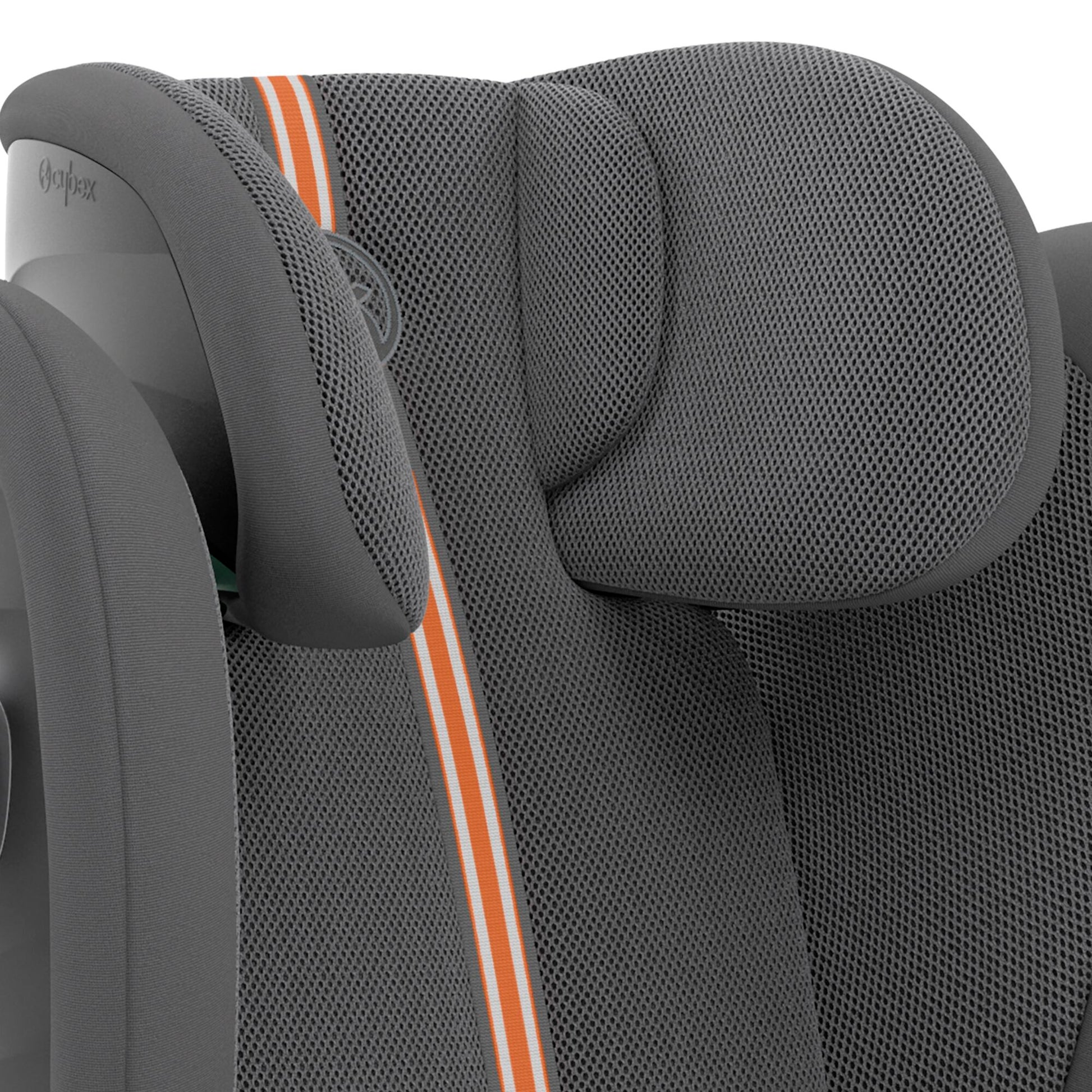 The Solution G car seat in grey plus showcasing its design.