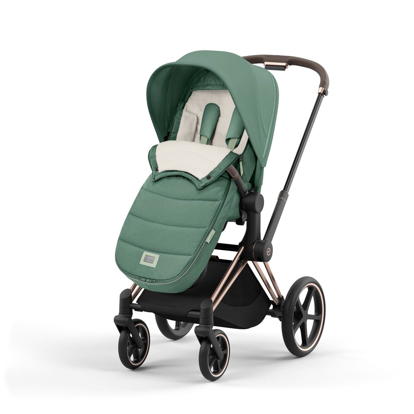 Cybex platinum footmuff in leaf green. 