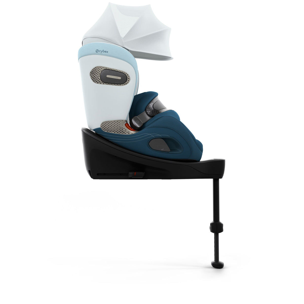 Cybex anoris s car seat with airbag in opal blue style colour, without base.