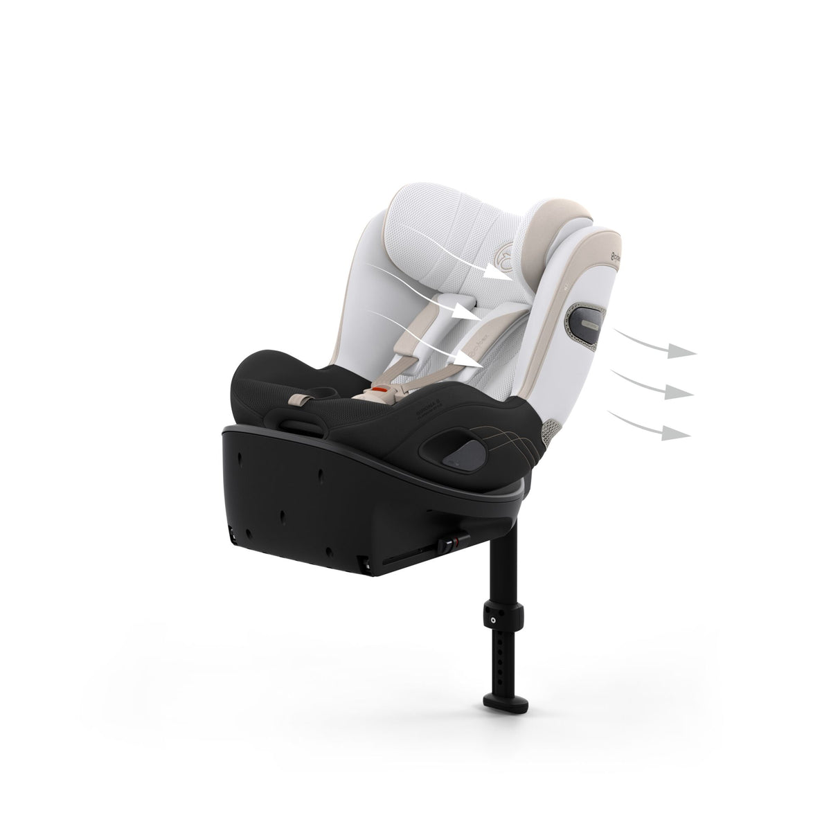 Cybex Sirona S car seat without base, in off white style colour way.