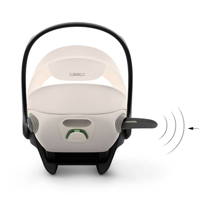 Cybex cloud s car seat in amber brown colour, with recline function.