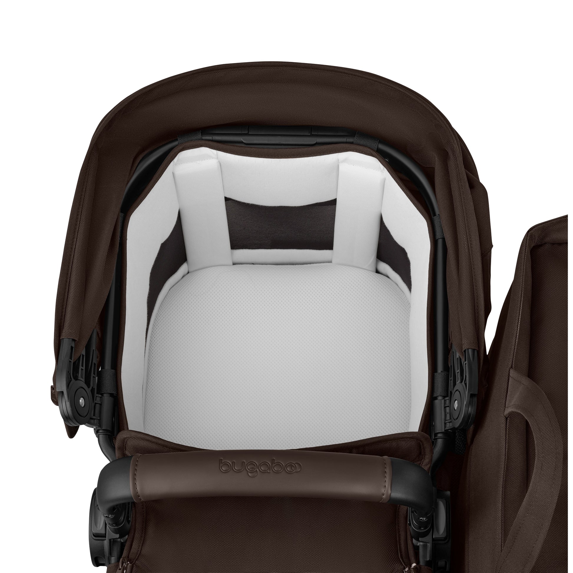 Bugaboo Donkey 6 pushchair single mode in cocoa brown colour.