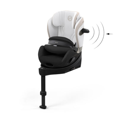 Cybex anoris s car seat with airbag in off white style colour, without base.