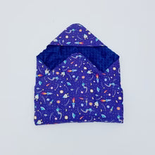 Little loves blanket in Blue Rocketman print.