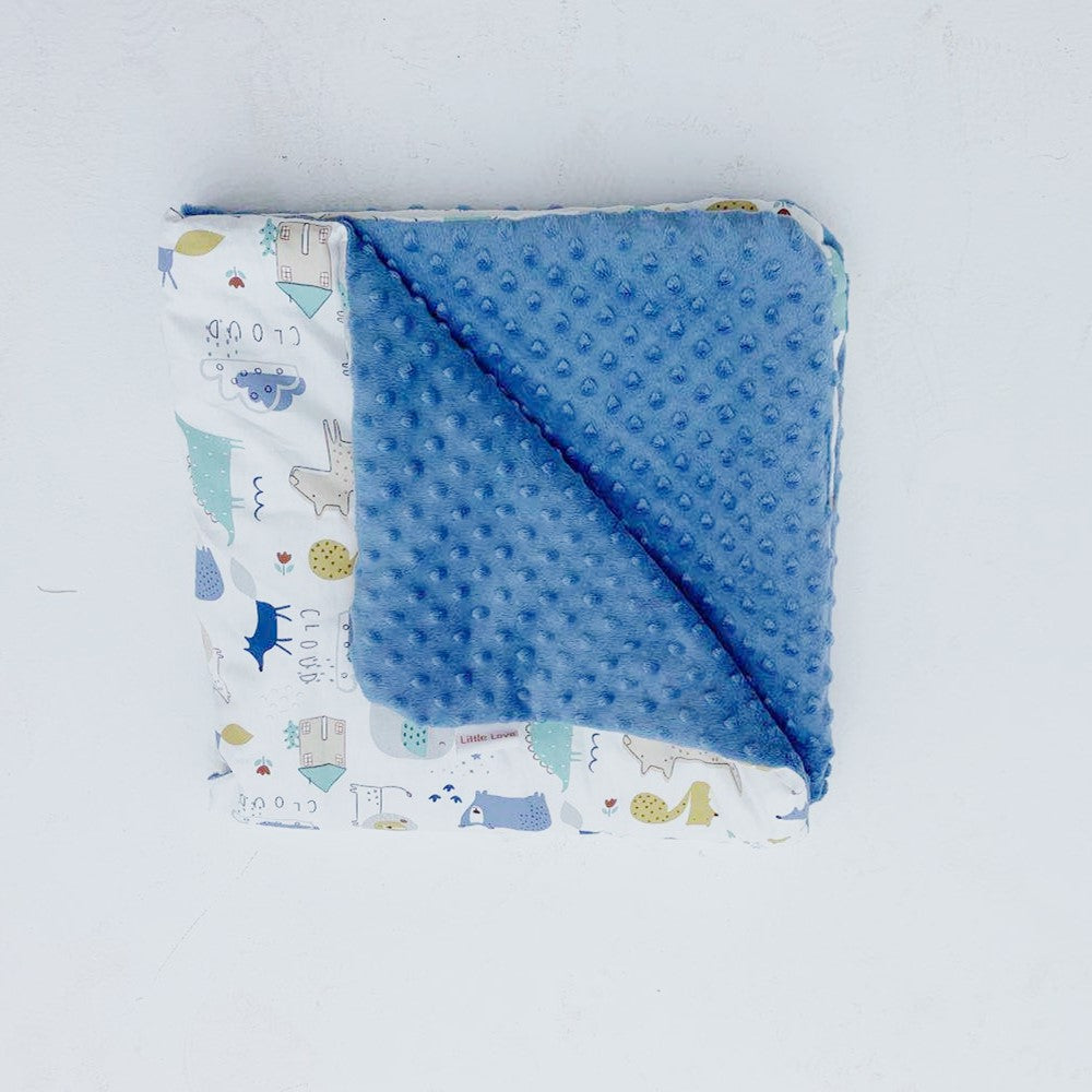 Little loves blanket in Wild One print.