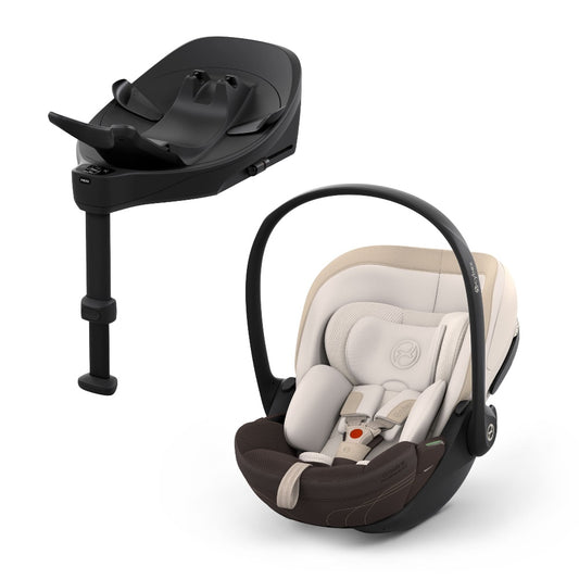 Cybex cloud s car seat and isofix base in amber brown style colour.