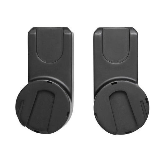 A pair of Cybex Balios car seat adapters in black.