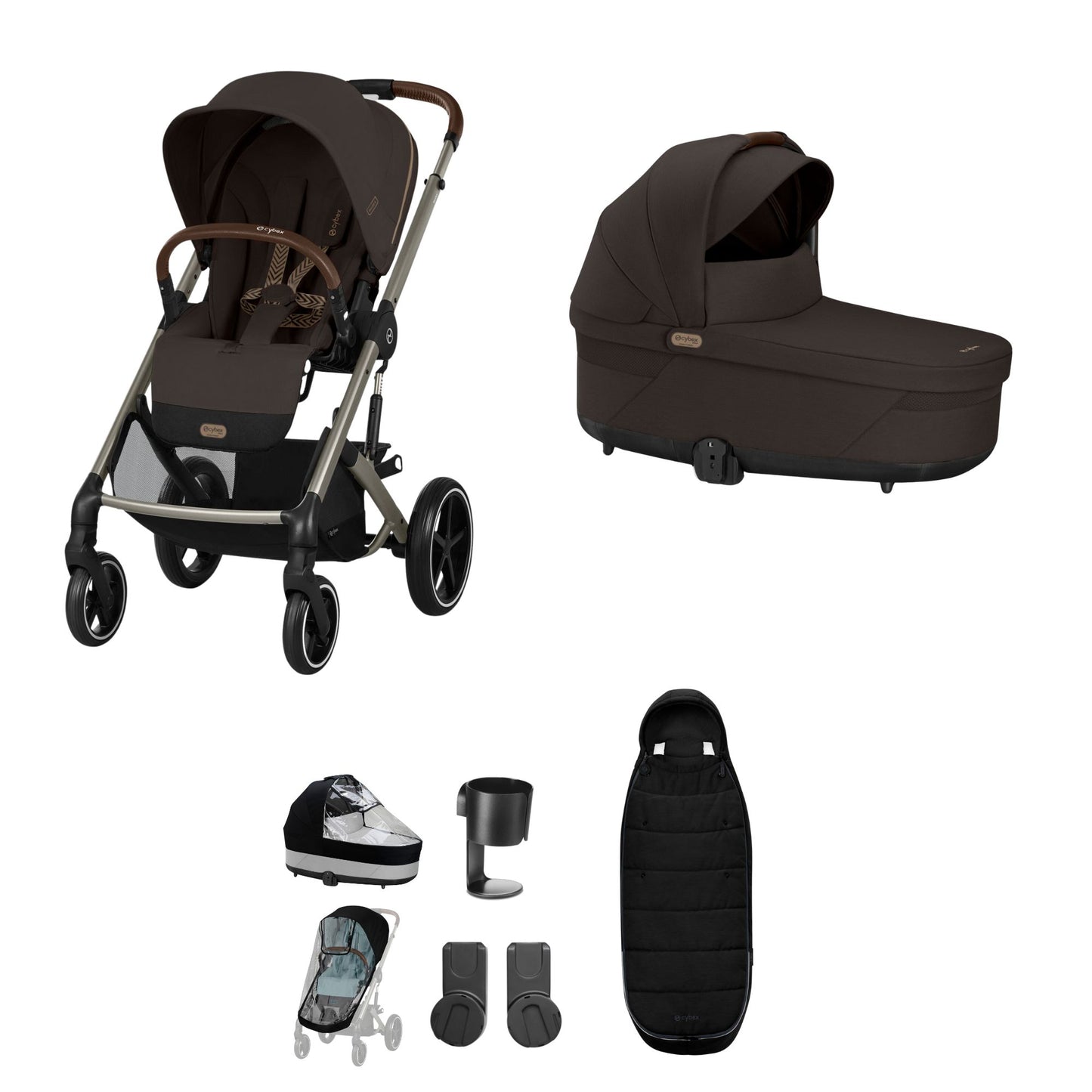 Cybex Balios Chocolate Brown Bundle