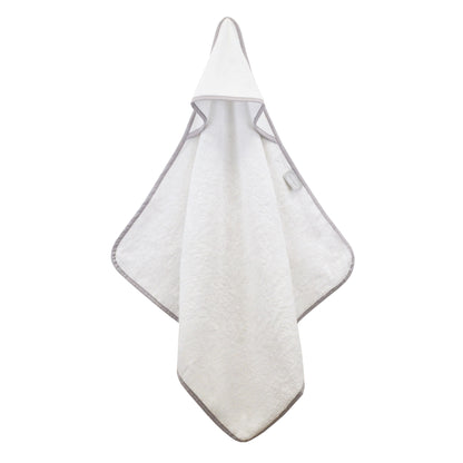 Shnuggle hooded towel in white.