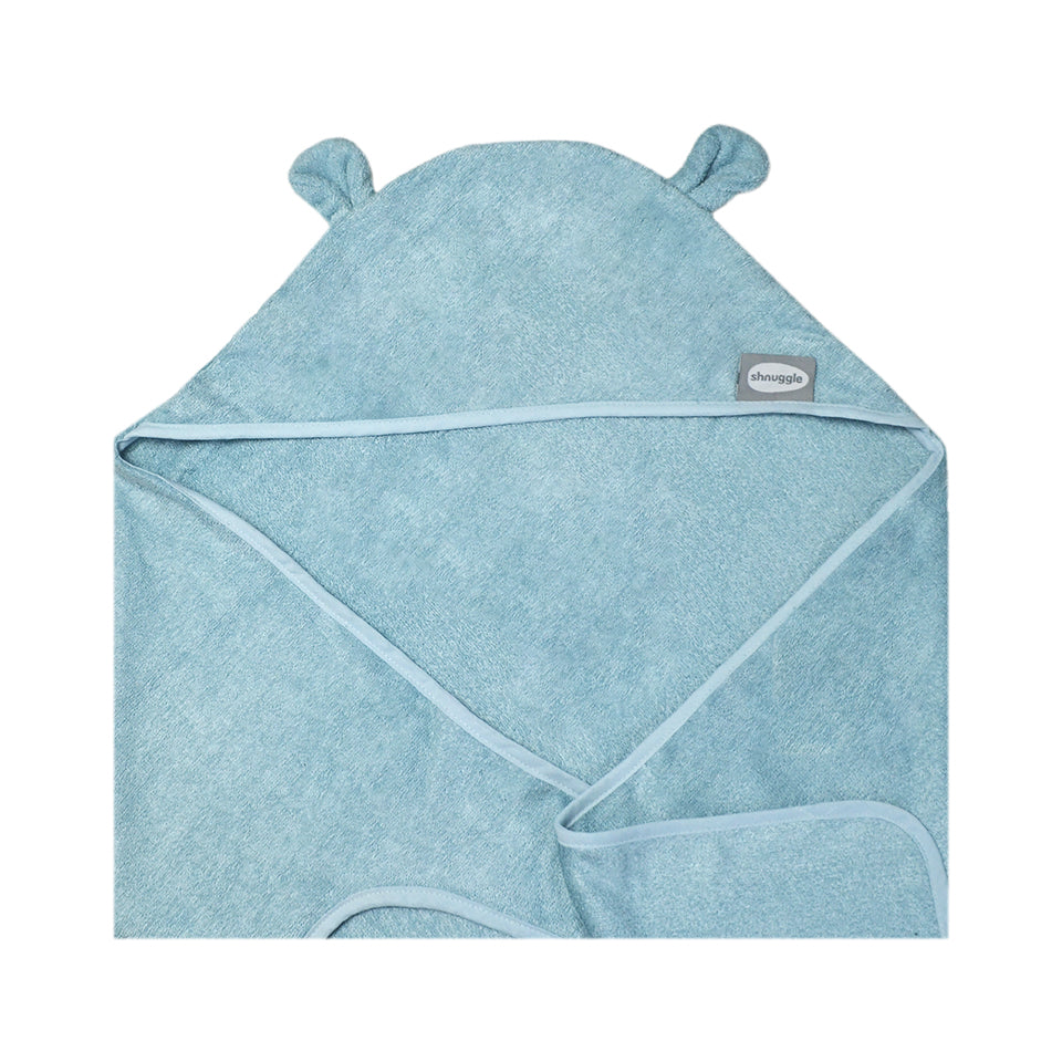 Shnuggle hooded towel in blue