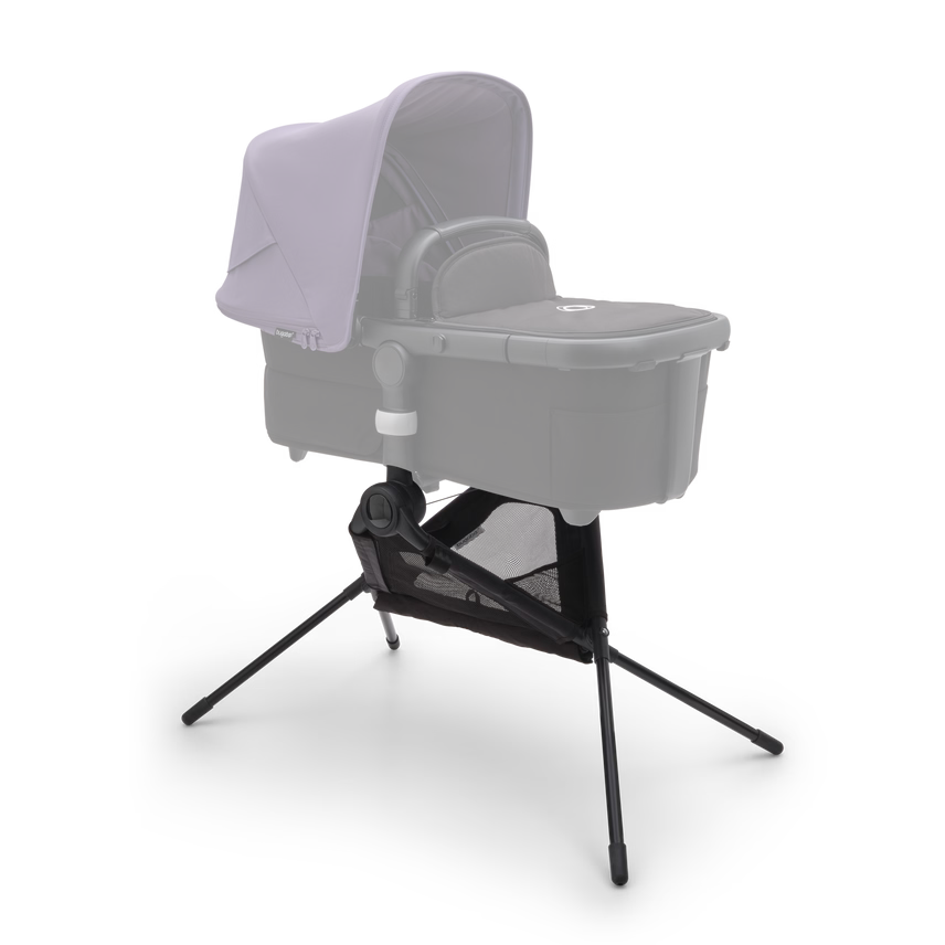 Bugaboo Fox bassinet stand in black.