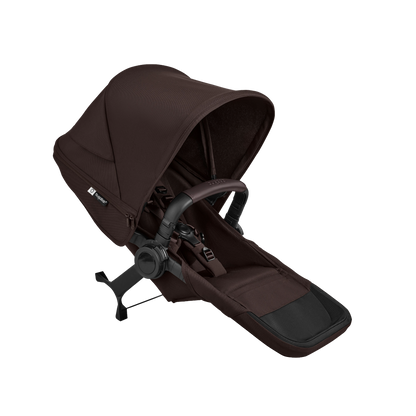 Donkey double pushchair in cocoa brown with matching accessories and atonB2 car seat and base