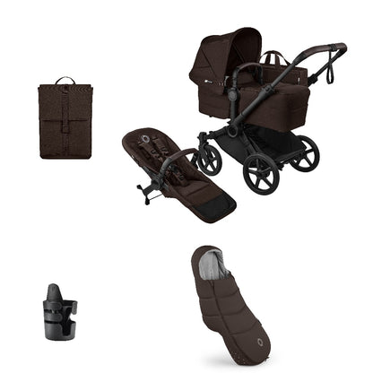Bugaboo Donkey 6 pushchair single mode in cocoa brown colour.