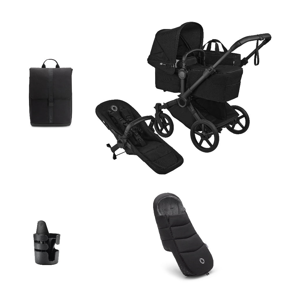 Bugaboo Donkey 6 pushchair single mode in heritage black colour.