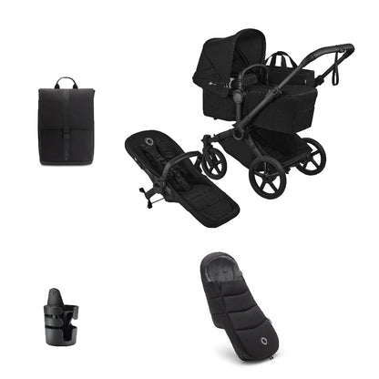 Bugaboo Donkey 6 pushchair single mode in heritage black colour.