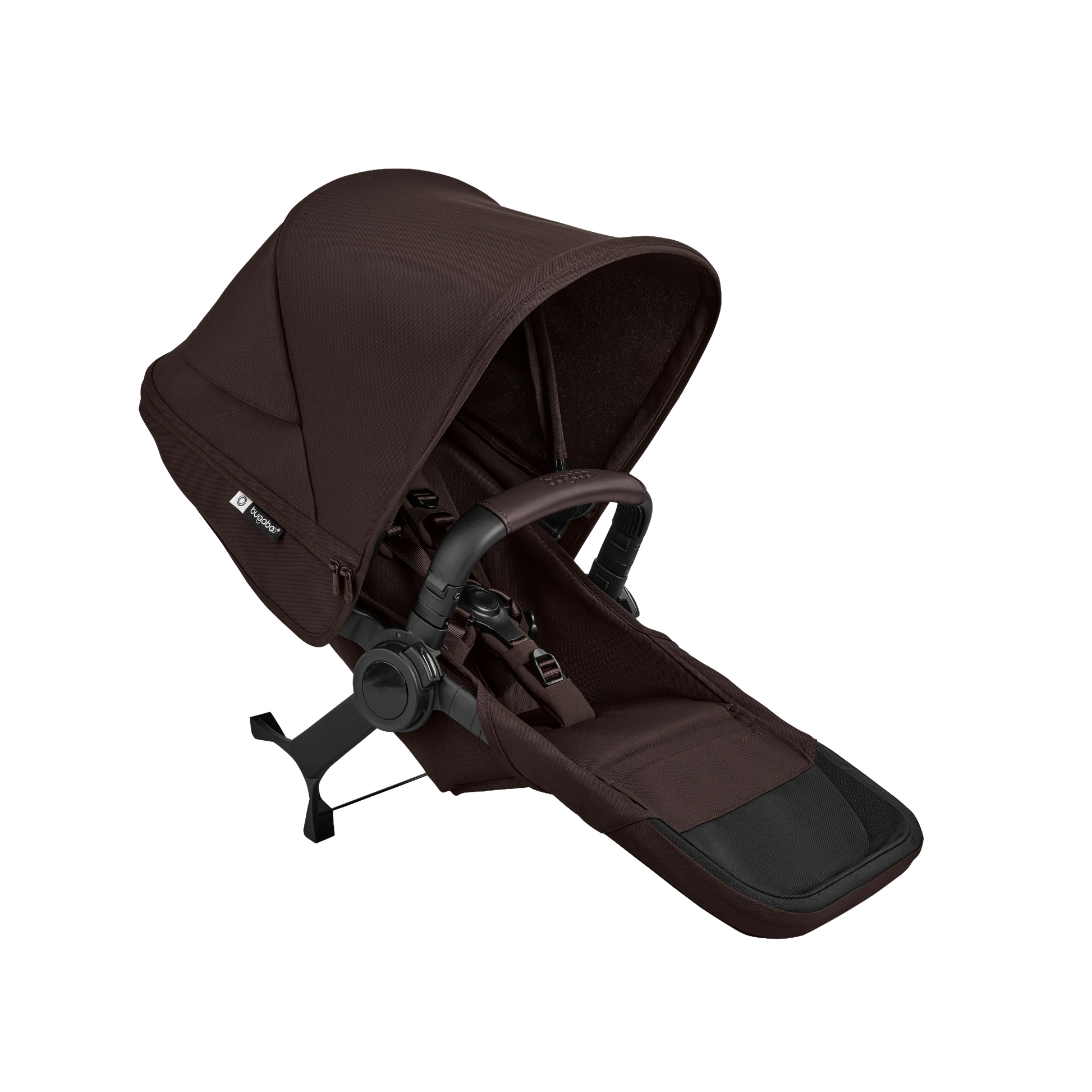 Bugaboo donkey twin pushchair and accessories in cocoa brown.