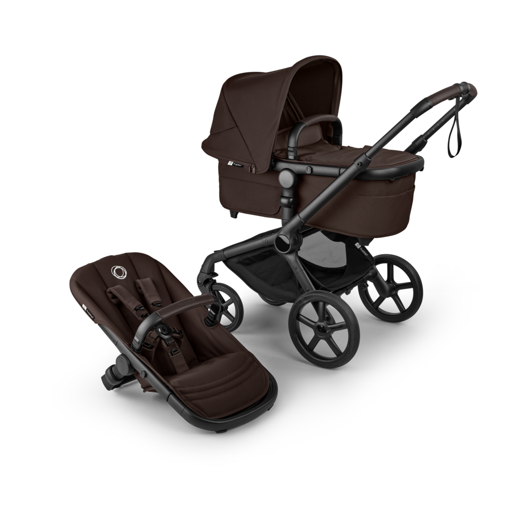 Bugaboo Fox 5 renew in cocoa brown colour, with Cybex cloud S car seat.