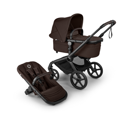 Bugaboo Fox 5 renew in cocoa brown colour, with Cybex cloud S car seat.