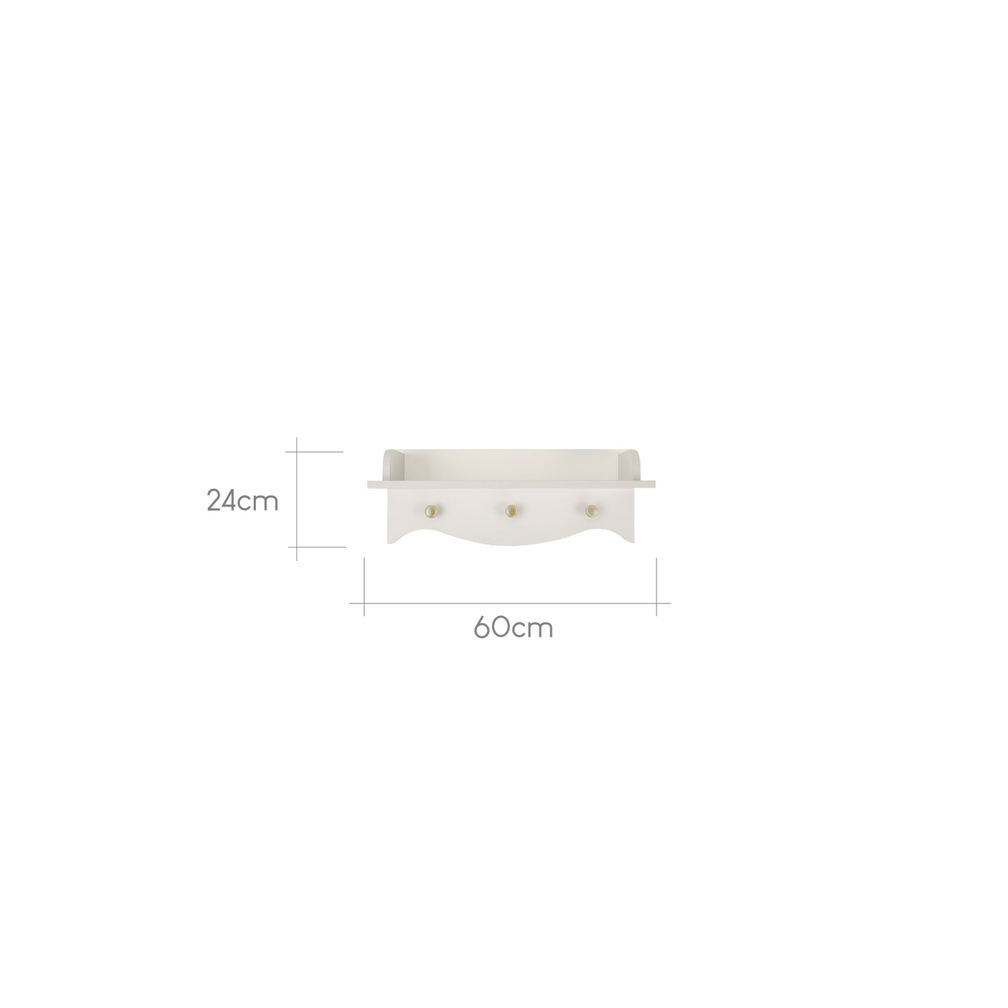 CuddleCo Clara nursery shelf in cashmere colour.