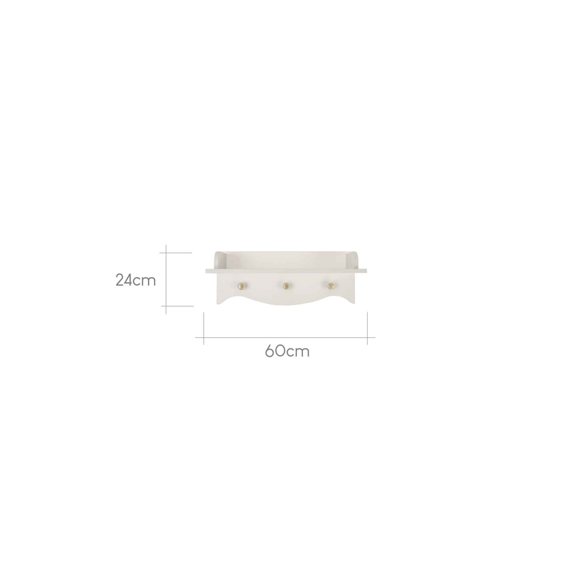 CuddleCo Clara nursery shelf in cashmere colour.