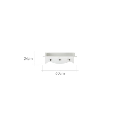 Clara nursery shelf in white.
