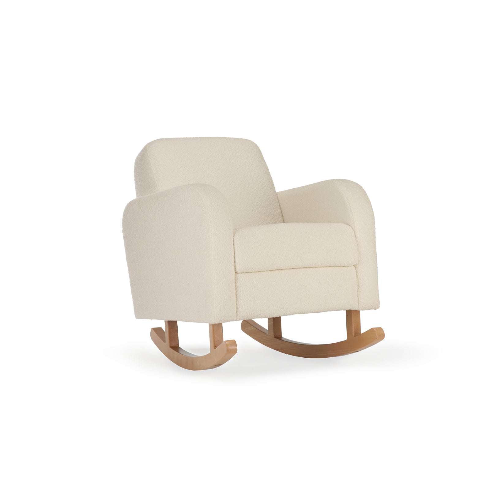 CuddleCo Etta nursing chair in off white colour way with rocking feet.