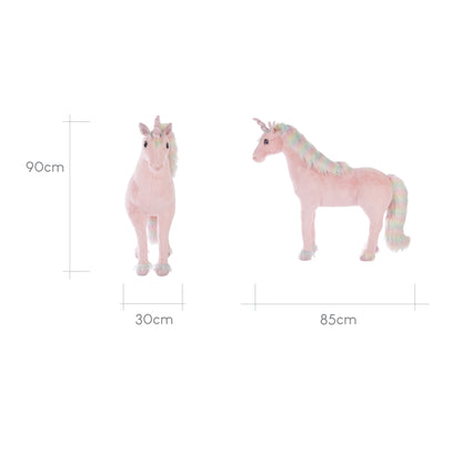 CuddleCo Standing Unicorn in Rainbow 