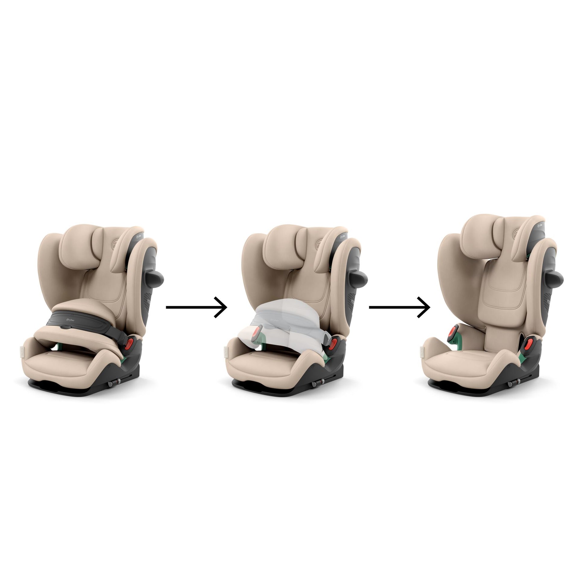 Cybex Pallas G3 i-Size Toddler Car Seat in almond beige colour.