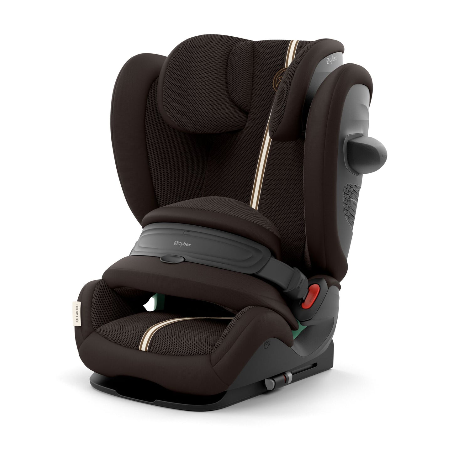 Cybex Pallas G3 i-Size Toddler Car Seat in chocolate brown PLUS colour.