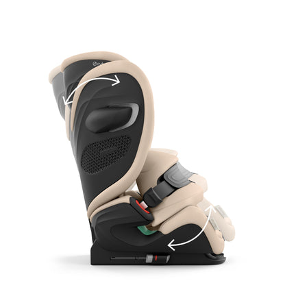 Cybex Pallas G3 i-Size Toddler Car Seat in almond beige colour.