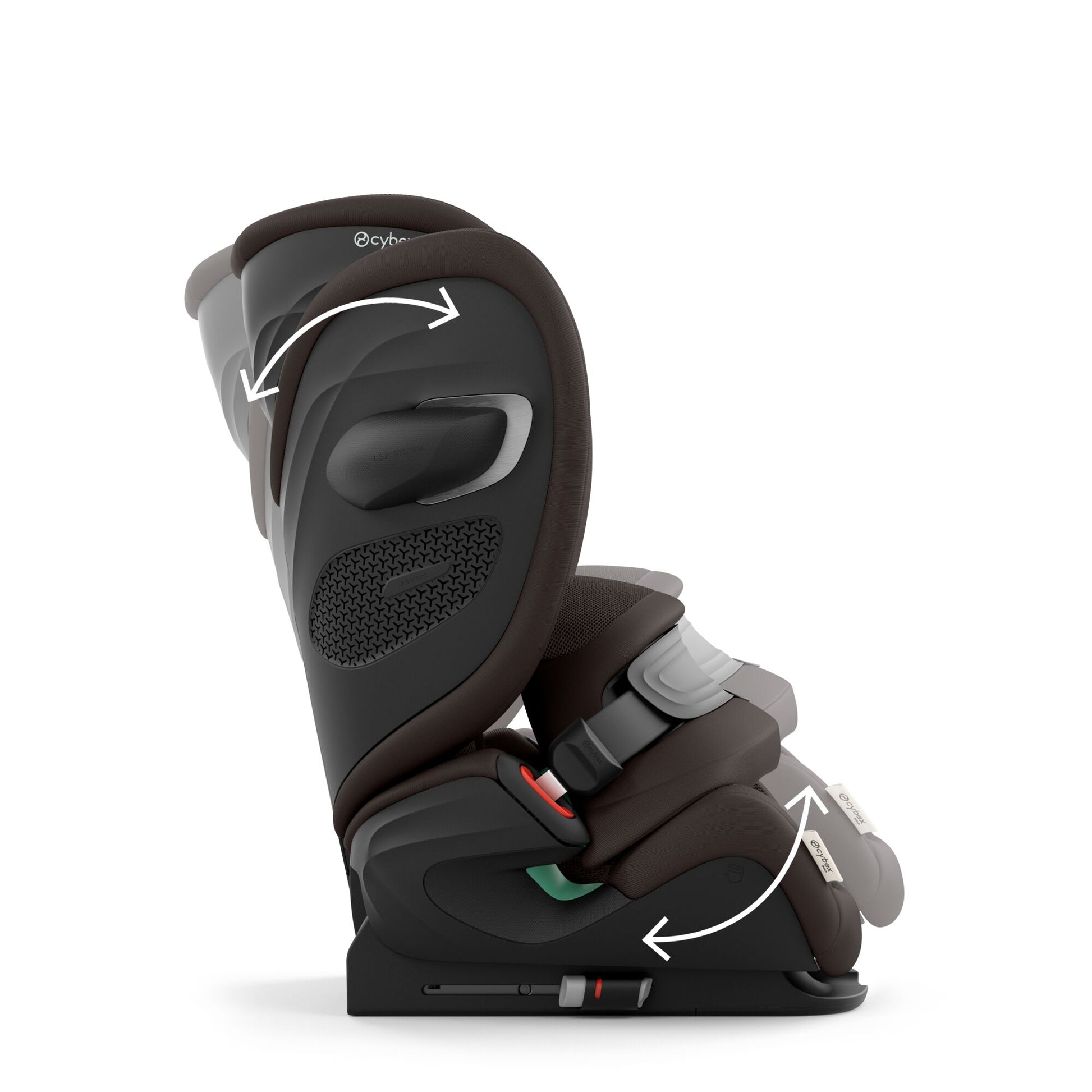 Cybex Pallas G3 i-Size Toddler Car Seat in chocolate brown PLUS colour.