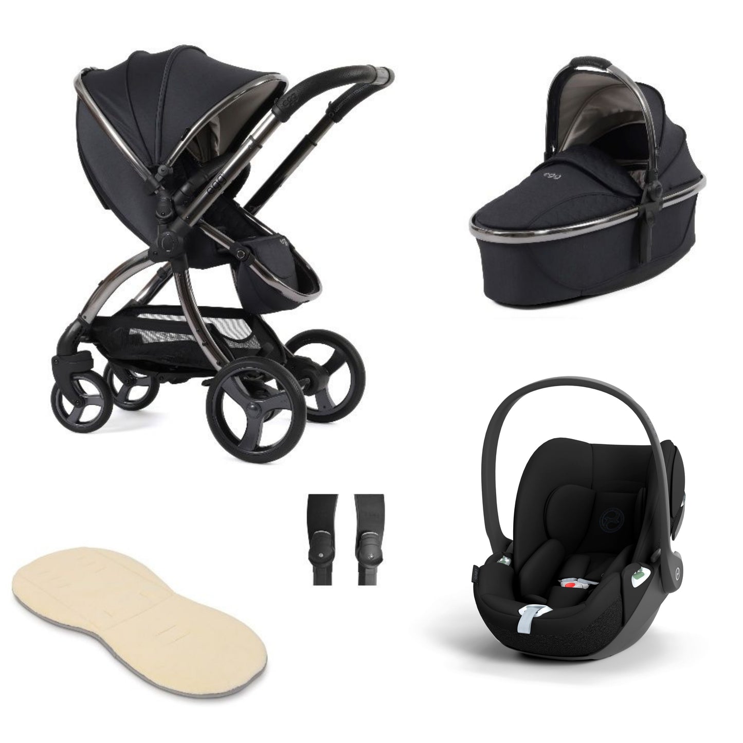 Egg 3 stroller in Carbonite with cloud t only