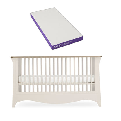 Clara cotbed in cashmere with snuz pro mattress